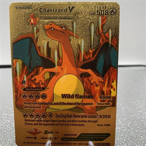 charizard v lv 91 hp 508 gold